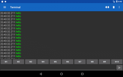 Screenshot of the application Serial Bluetooth Terminal - #9