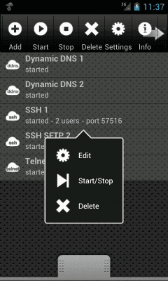 Screenshot of the application SSH Server - #1