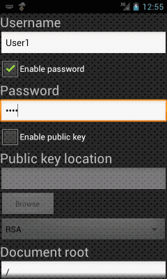 Screenshot of the application SSH Server - #5