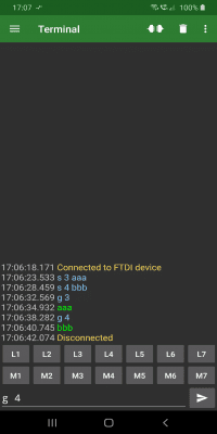 Screenshot of the application Serial USB Terminal - #1