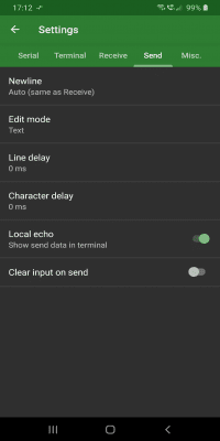 Screenshot of the application Serial USB Terminal - #7