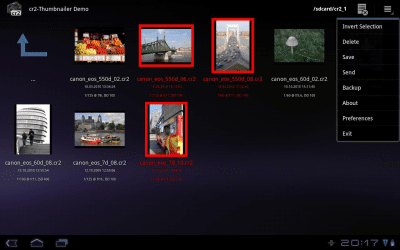Screenshot of the application cr2-Thumbnailer Demo - #4