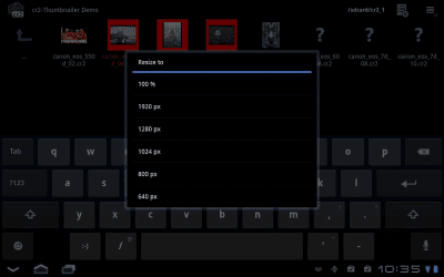 Screenshot of the application cr2-Thumbnailer Demo - #5