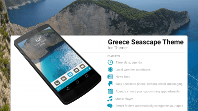 Screenshot of the application MYCOLORSCREEN Greece Seascape Theme - #1