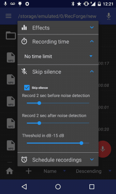 Screenshot of the application RecForge II - Audio Recorder - #3