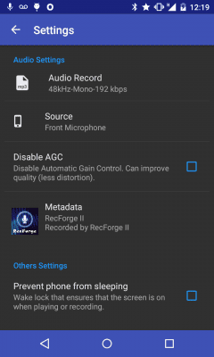 Screenshot of the application RecForge II - Audio Recorder - #8