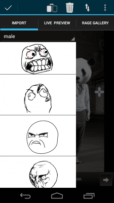 Screenshot of the application Rage Face Photo - #2