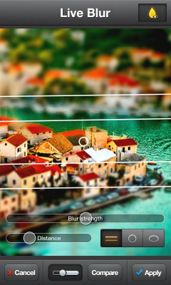 Screenshot of the application Awesome Miniature - Tilt Shift - #3