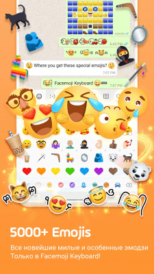 Screenshot of the application Facemoji Keyboard Emoji - #1