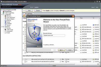 Screenshot of the application NetworkShield Firewall - #1