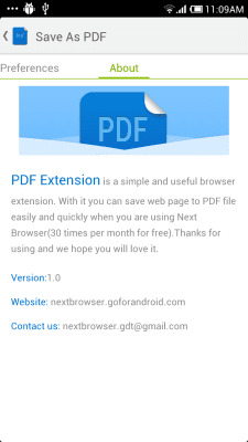 Screenshot of the application PDF for Next Browser - #3