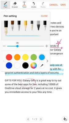 Screenshot of the application Samsung Write on PDF - #3