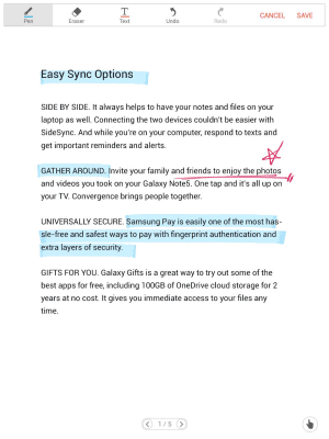 Screenshot of the application Samsung Write on PDF - #4