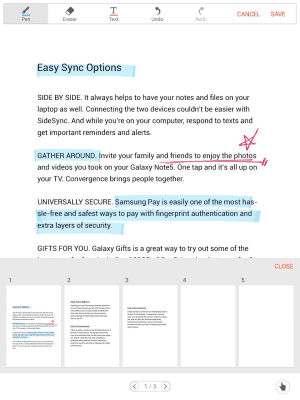 Screenshot of the application Samsung Write on PDF - #5