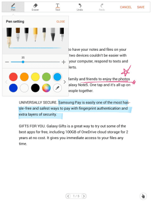 Screenshot of the application Samsung Write on PDF - #6