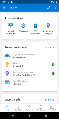 Screenshot of the application Microsoft Azure - #1