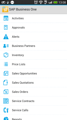 Screenshot of the application SAP Business One - #1