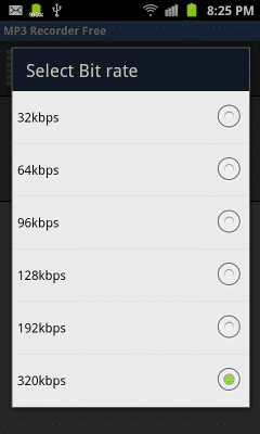 Screenshot of the application MP3 Recorder Lite - #3