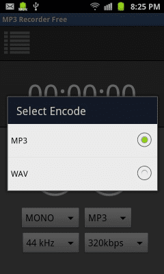 Screenshot of the application MP3 Recorder Lite - #4