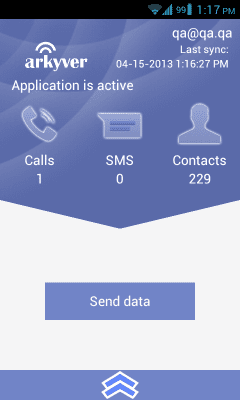 Screenshot of the application Recording calls and texts Arkyver - #3