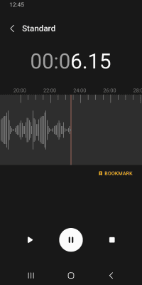 Screenshot of the application Samsung Voice Recorder - #3
