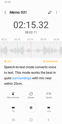 Screenshot of the application Samsung Voice Recorder - #4