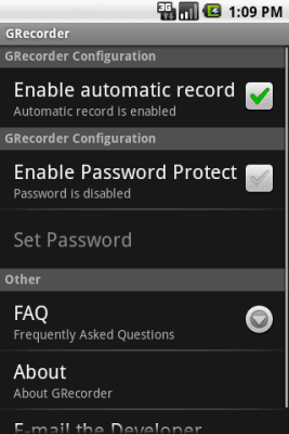 Screenshot of the application GRecorder - #4