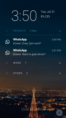 Screenshot of the application Echo Notification Lockscreen - #8