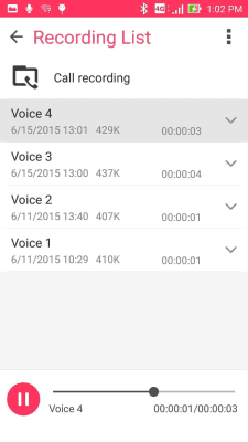 Screenshot of the application ASUS Sound Recorder - #3