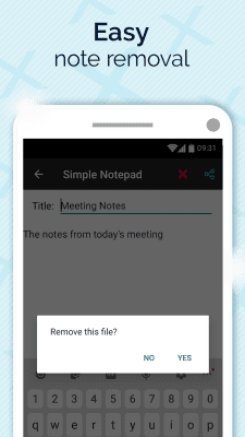 Screenshot of the application A simple notebook - #3