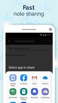 Screenshot of the application A simple notebook - #4