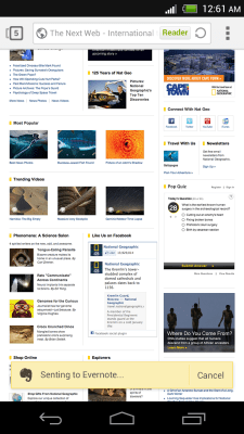 Screenshot of the application Evernote for Next Browser - #5
