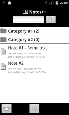 Screenshot of the application Notes++ - #1