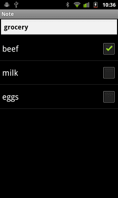 Screenshot of the application Notes - #3