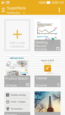 Screenshot of the application ASUS SuperNote - #1