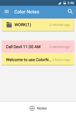 Screenshot of the application Color Note - #1