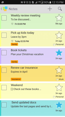 Screenshot of the application Notezilla - Notes & Reminders - #1