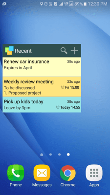 Screenshot of the application Notezilla - Notes & Reminders - #7