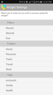 Screenshot of the application Notezilla - Notes & Reminders - #8