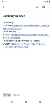 Screenshot of the application Simplenote Android - #3