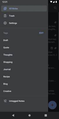 Screenshot of the application Simplenote Android - #4