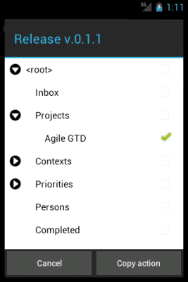 Screenshot of the application Agile Notes - #6