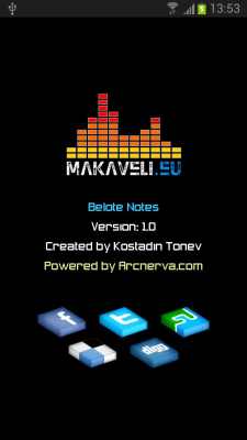 Screenshot of the application Belote Notes - #4