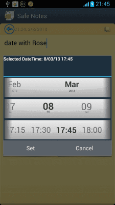 Screenshot of the application Safe Notes - #6