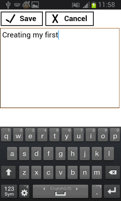 Screenshot of the application notes with password - #3