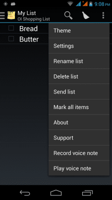 Screenshot of the application OI Voice Notes - #1