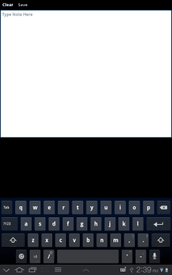 Screenshot of the application QuickNotes - #3