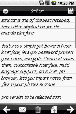 Screenshot of the application Scribtor Notes - #1