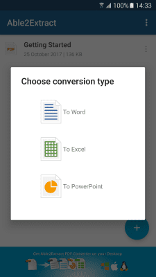 Screenshot of the application Able2Extract PDF Converter - #3