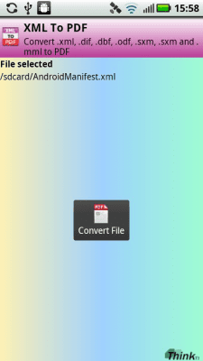 Screenshot of the application XML to PDF - #2